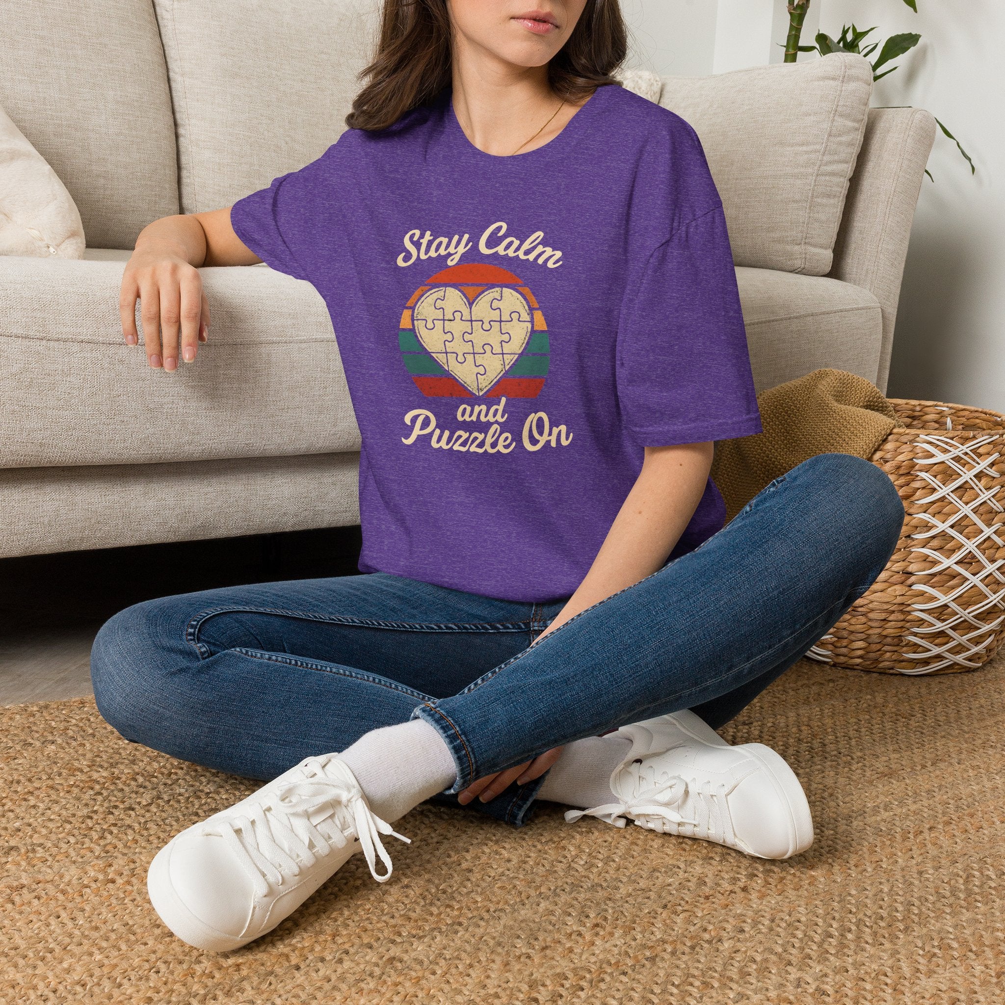 Stay Calm Puzzle On T-Shirt