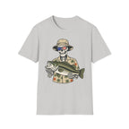 Patriotic Skeleton Holding Bass T-Shirt