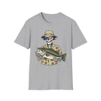 Patriotic Skeleton Holding Bass T-Shirt