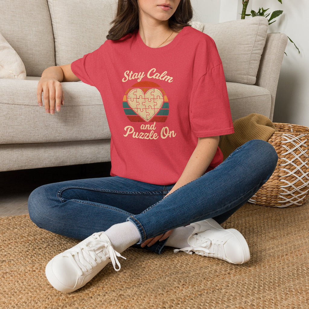 Stay Calm Puzzle On T-Shirt