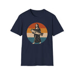 Retro Mona Lisa Holding Bass T-Shirt