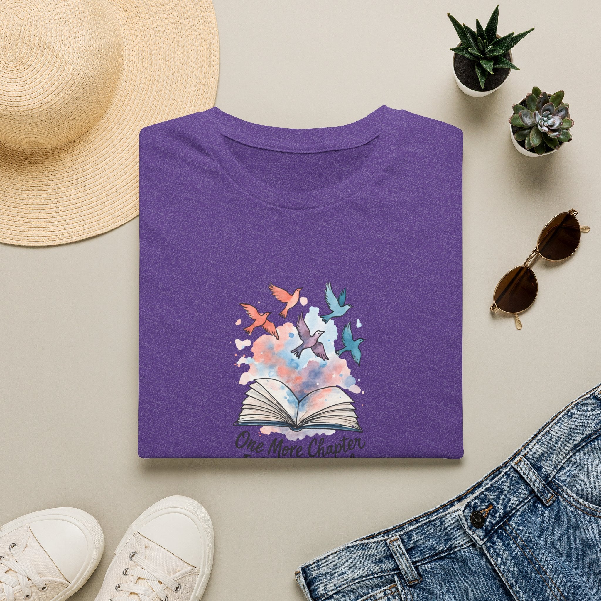 Open Book and Birds T-Shirt