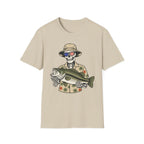 Patriotic Skeleton Holding Bass T-Shirt