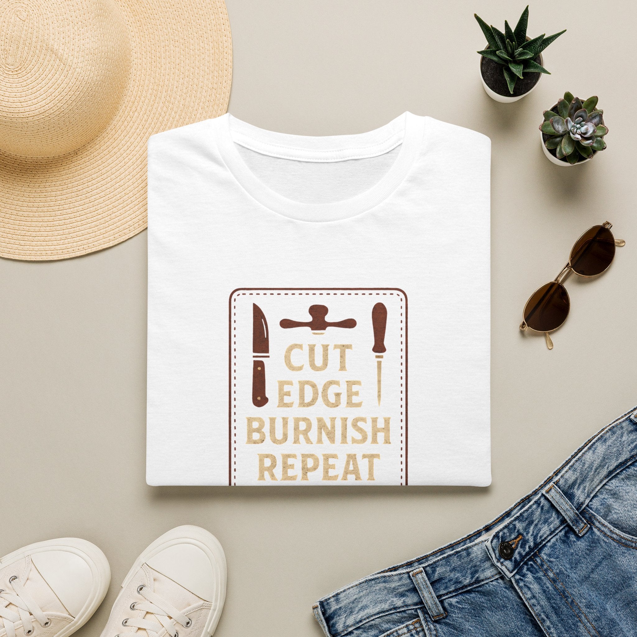 Cut Edge Burnish Repeat T-Shirt