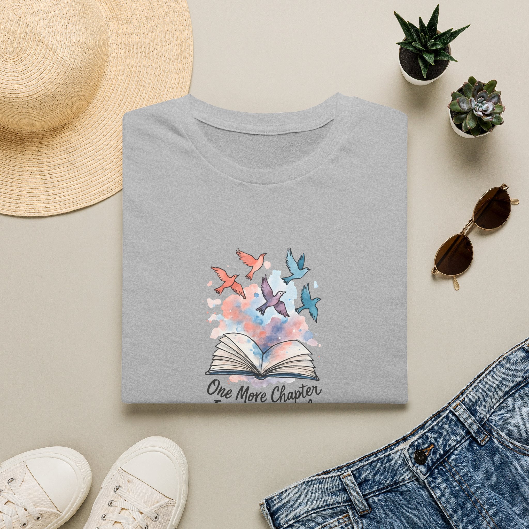 Open Book and Birds T-Shirt