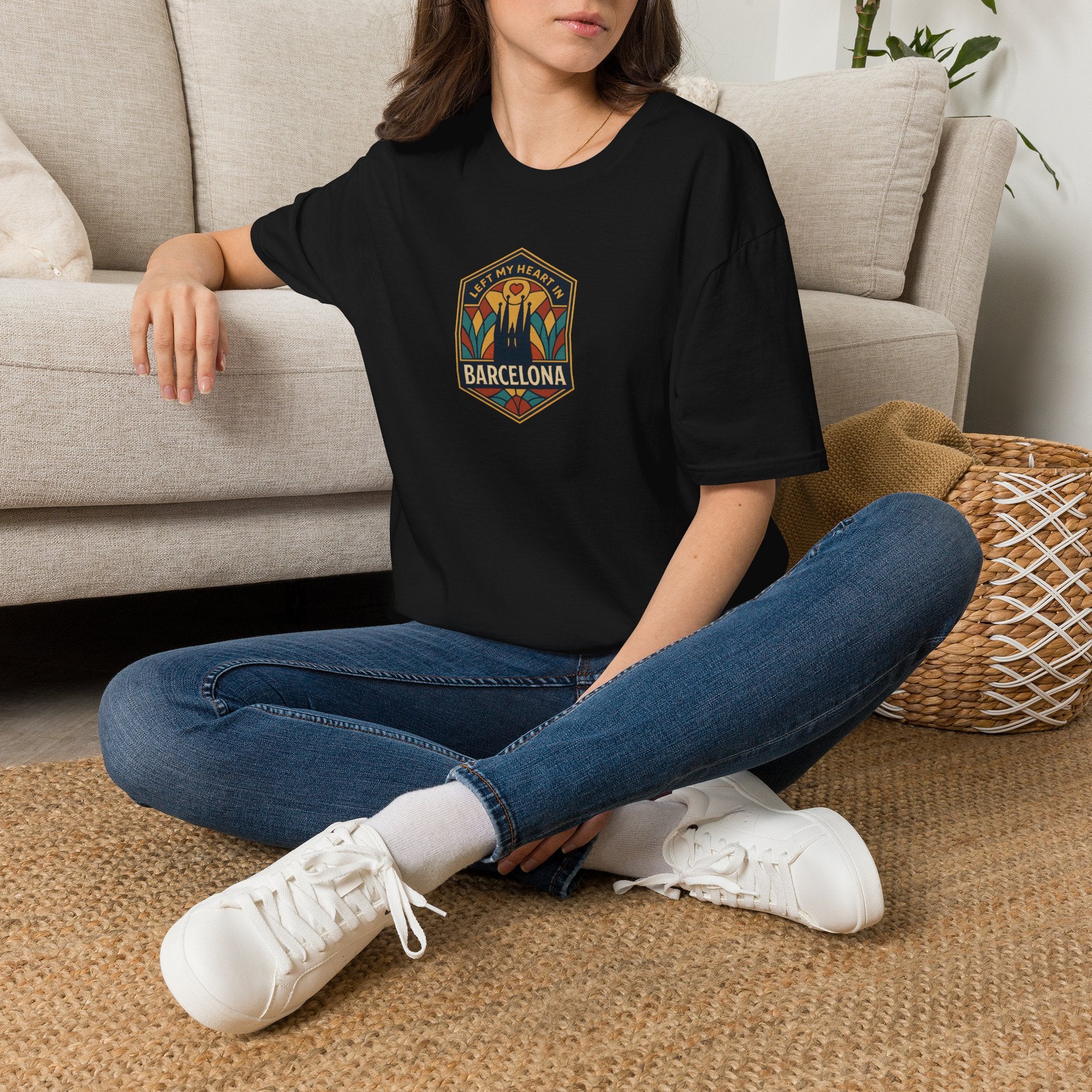 Barcelona Heart Badge T-Shirt