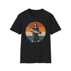 Retro Mona Lisa Holding Bass T-Shirt