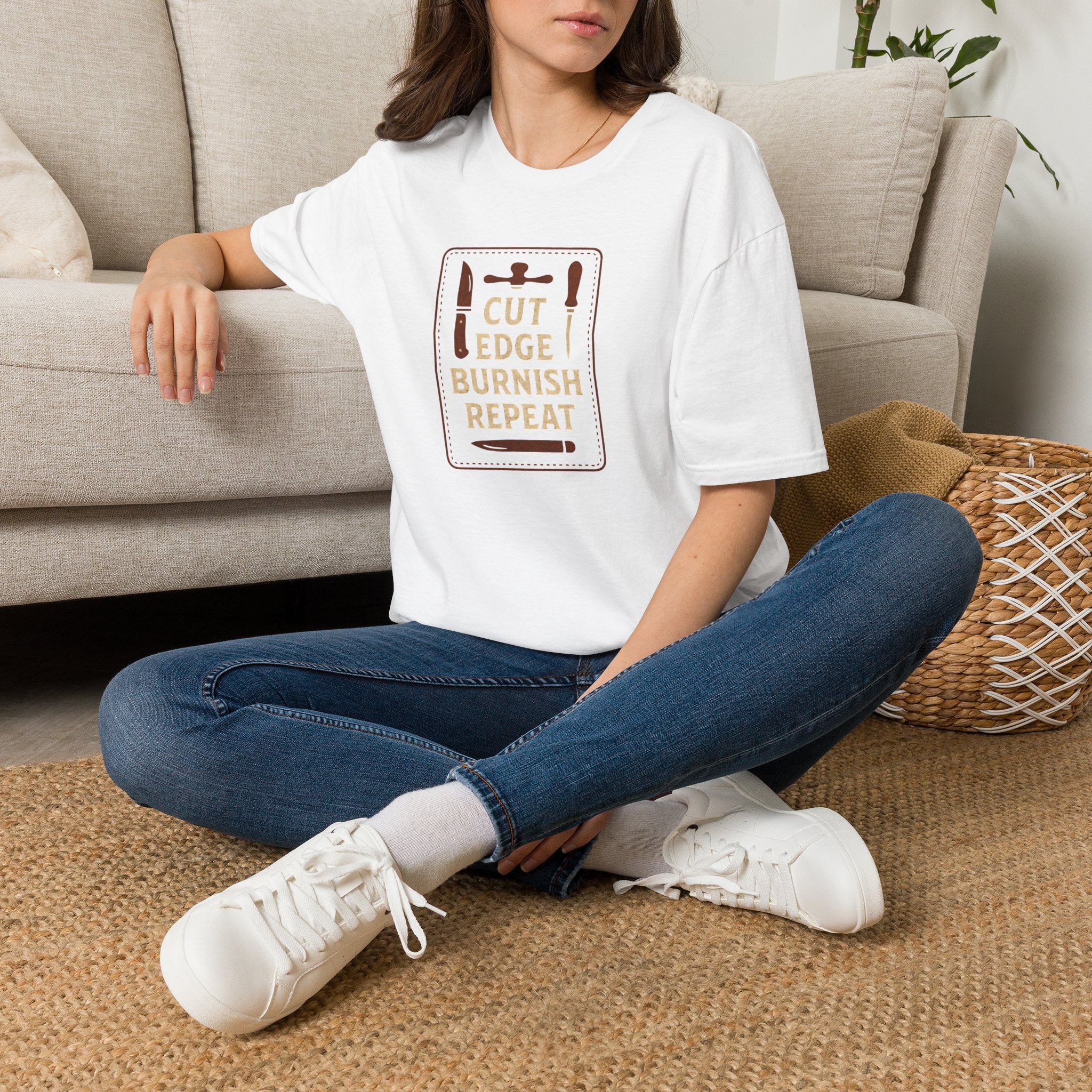 Cut Edge Burnish Repeat T-Shirt