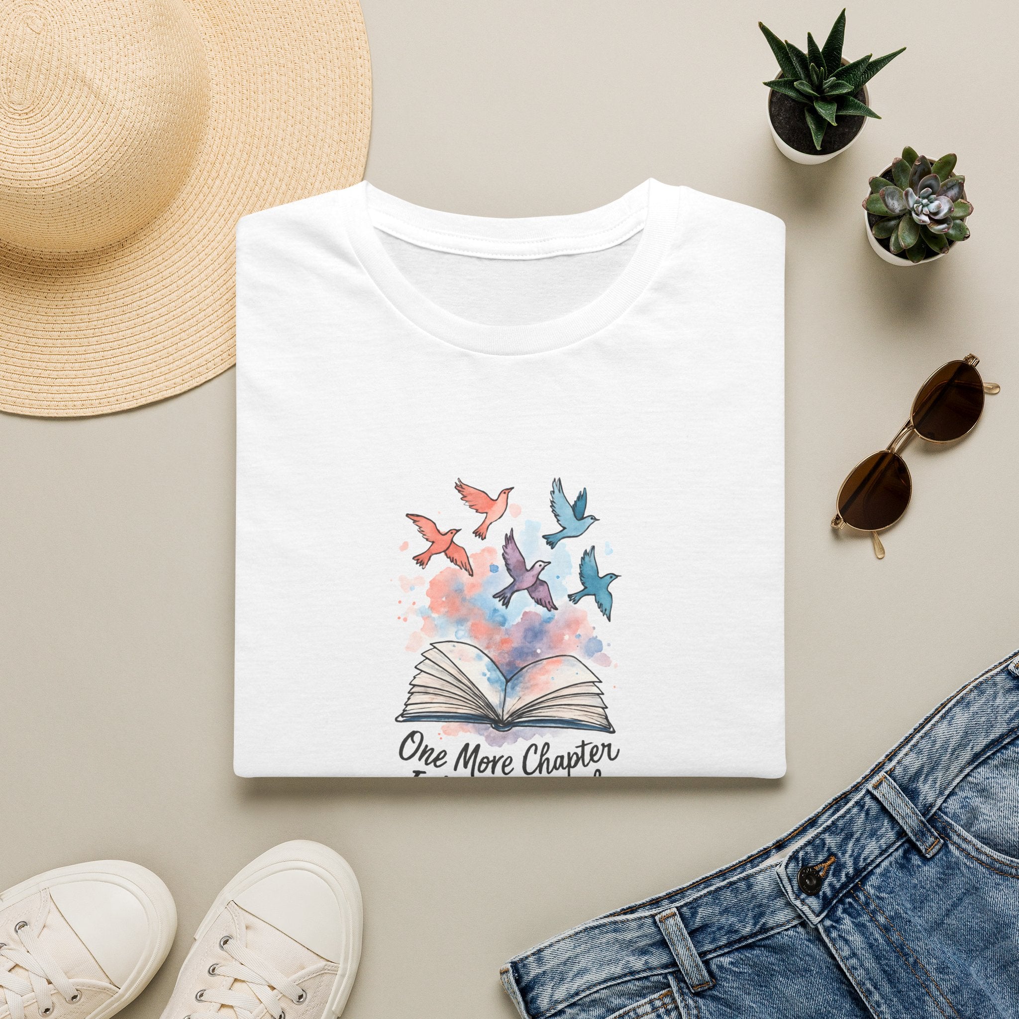 Open Book and Birds T-Shirt