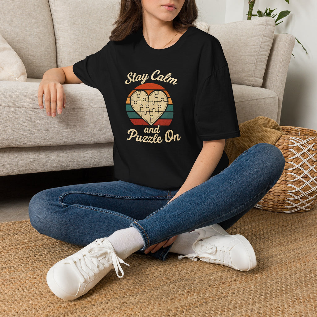 Stay Calm Puzzle On T-Shirt