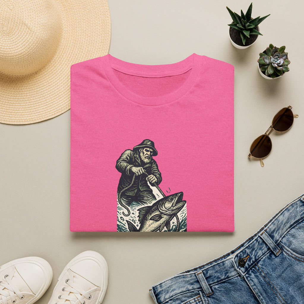 Fisherman Reeling Giant Fish T-Shirt