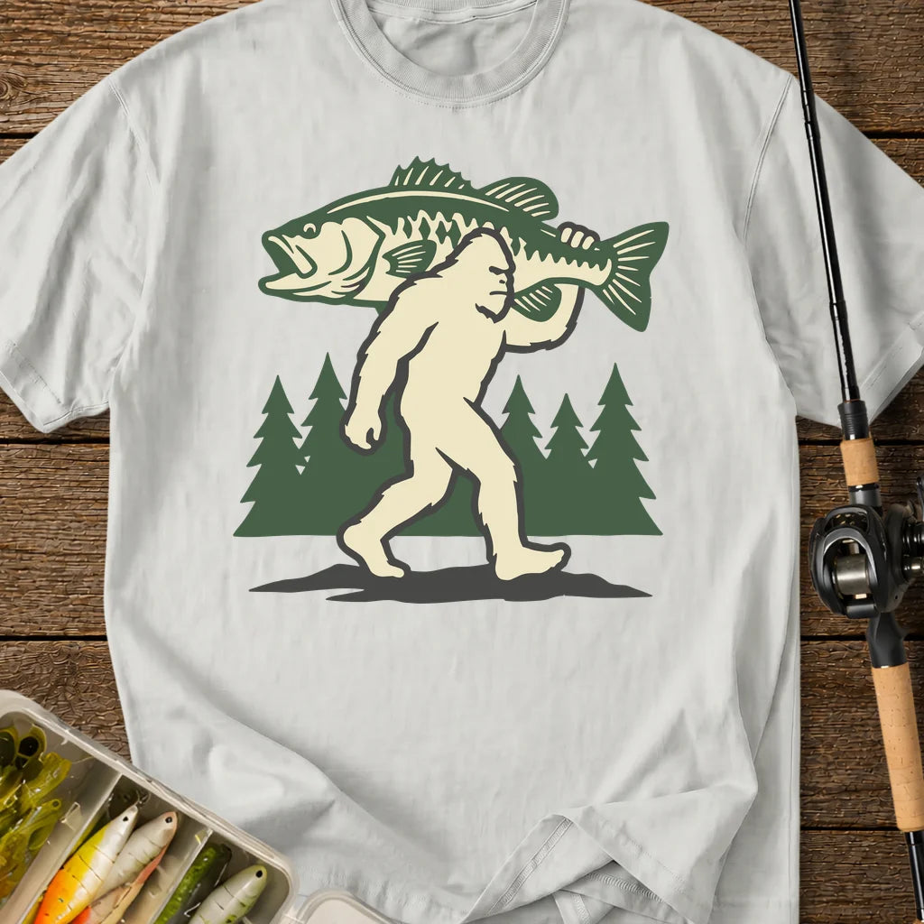 Bigfoot Caught A Bass T-Shirt